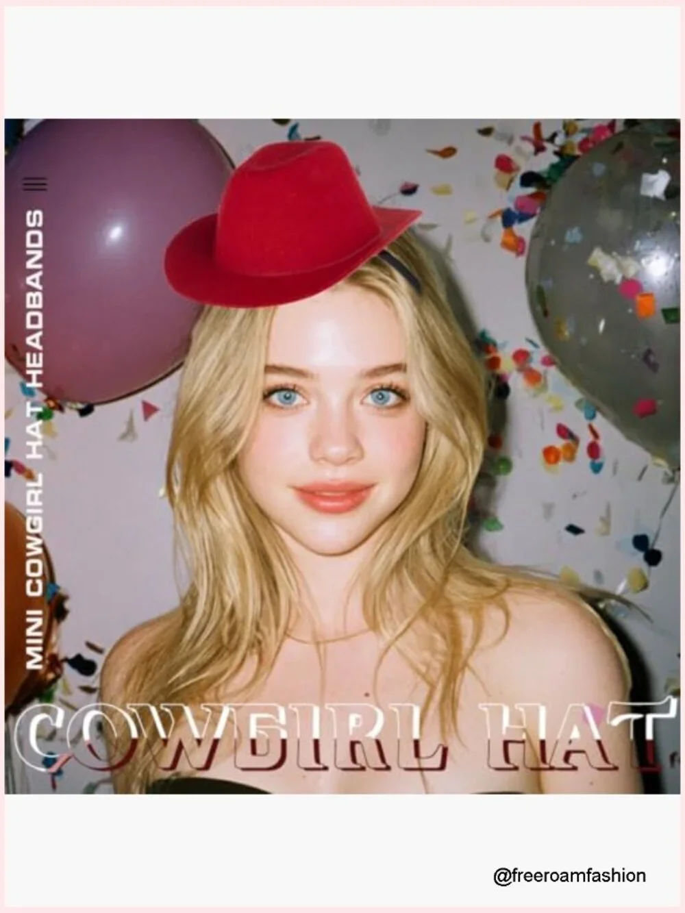 Cowgirl Hat Headband Mini Cowboy Hat Hair Accessory Western Party